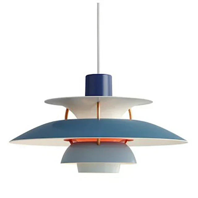 Jojo Pendant Light Macaron with Abat-Jour. 15 Coloris - Nuances of Blue - 30 Cm - Warm White