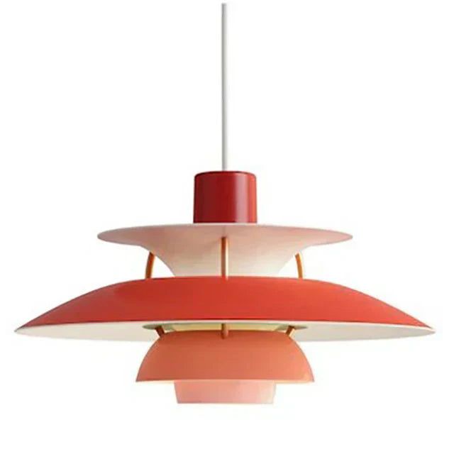 Jojo Pendant Light Macaron with Abat-Jour. 15 Coloris - Nuances of Red - 30 Cm - Warm White