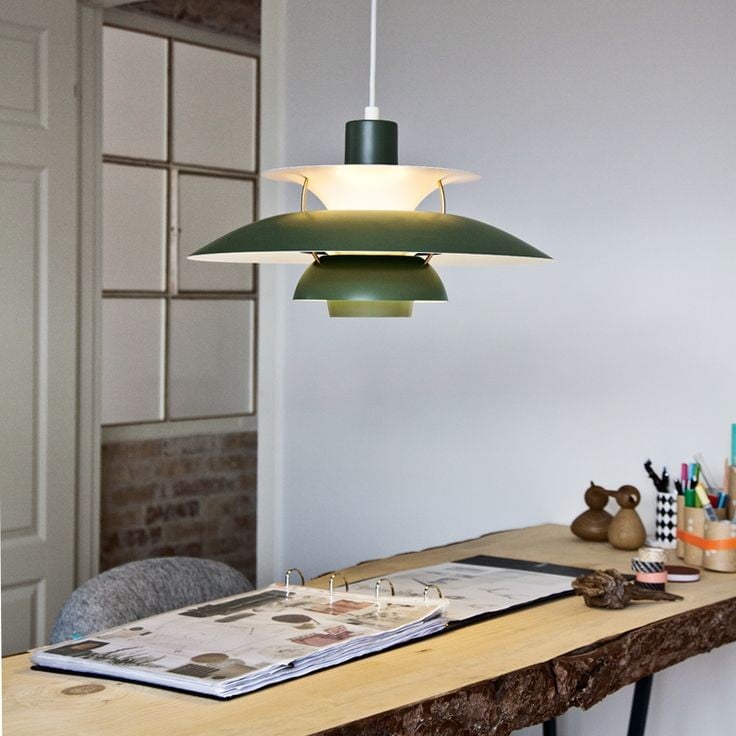 Jojo Pendant Light Macaron with Abat-Jour. 15 Coloris - Nuances of Green - 30 Cm - Warm White
