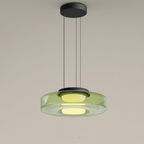 Jojo Pendant Light Glass Structure to Plusieurs Niveaux - Green - 1Couche D25 Cm - Warm White