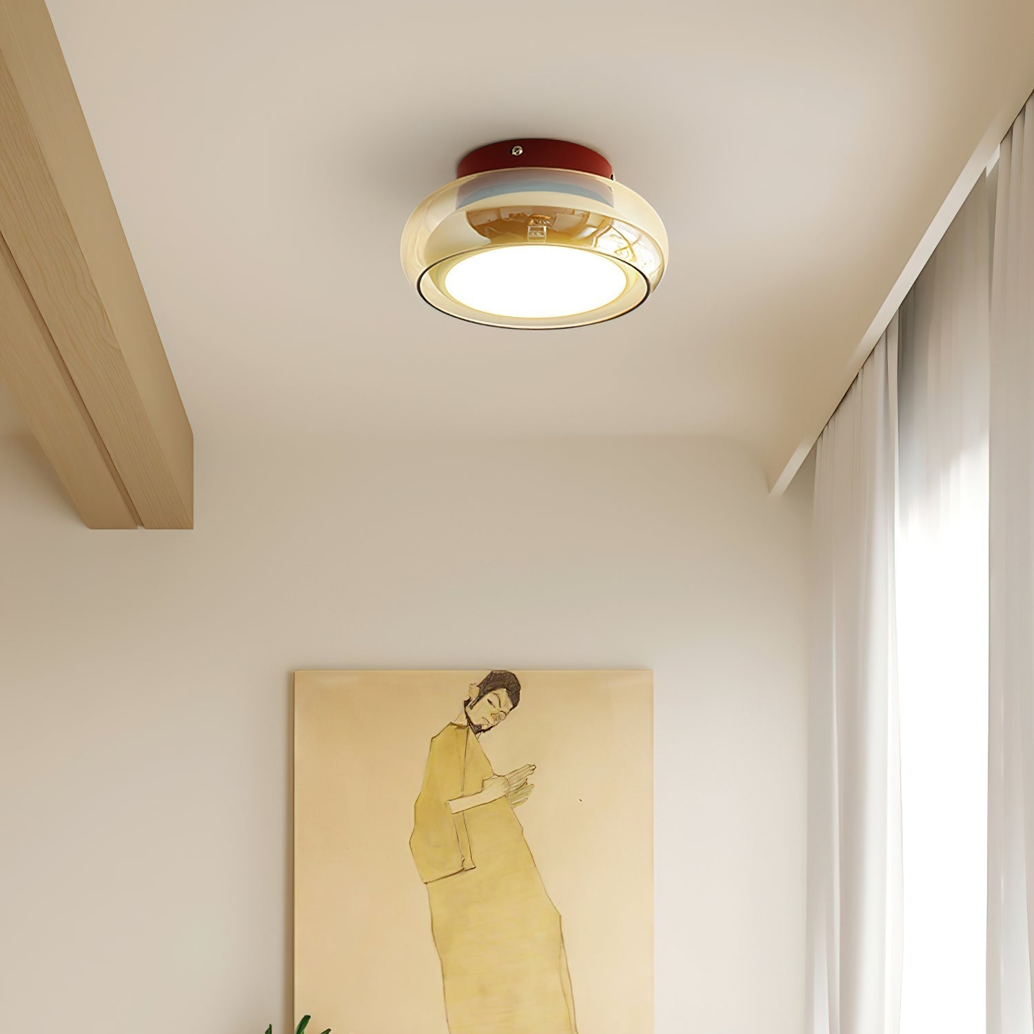 June Ceiling Light Industrial Glass - 5