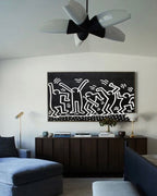 Keith Haring Dancing Figures Pop Art Painting