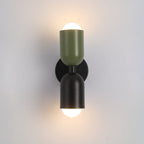 Kira Wall Light Bicolore to Double Head - Black + Green