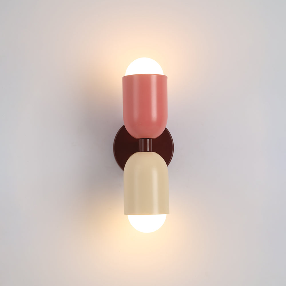 Kira Wall Light Bicolore to Double Head - Pink + White
