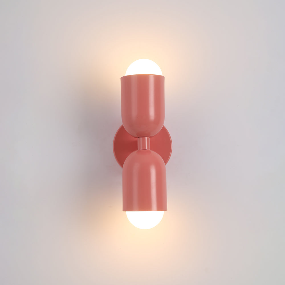 Kira Wall Light Bicolore to Double Head - Pink