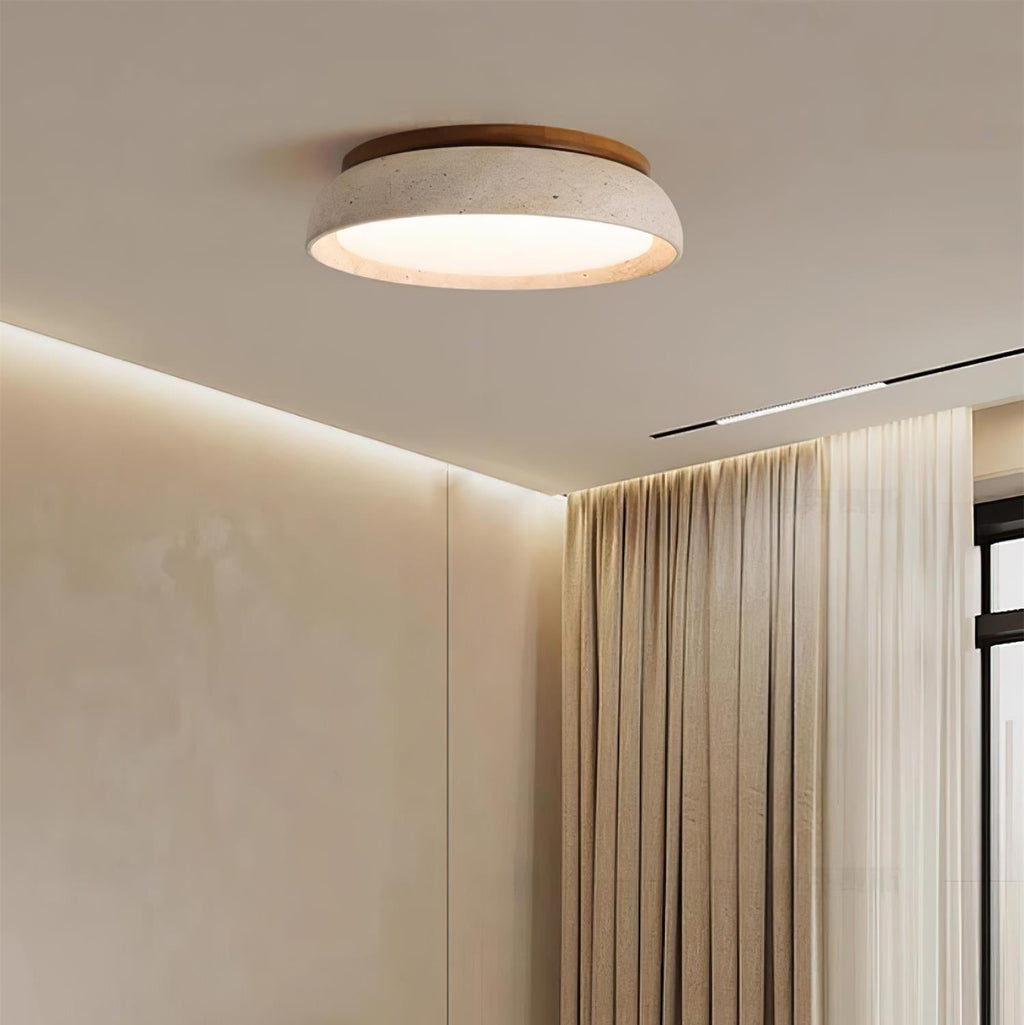 Kloris Ceiling Light in Pierre Travertine - D43 Cm - Dimmable