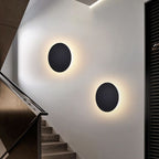 Kyris Wall Light Round Minimalist Living Room - 20 Cm - Black