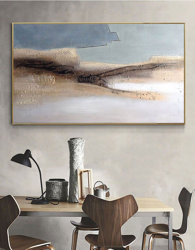 Minimalist Abstract Landscape Painting Neutral