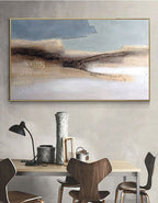 Minimalist Abstract Landscape Painting Neutral