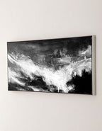 Monochrome Wave Abstract Painting