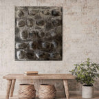 Textured Neutral Dome Relief Painting