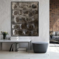 Textured Neutral Dome Relief Painting