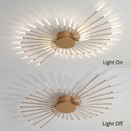 Wesley Flush-Mount Ceiling Light Fireworks, Black/Gold - product image 7
