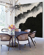 Plaster Art Black White Textured Painting