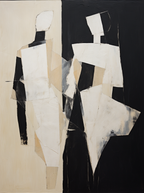 Abstract Couple Silhouette Painting