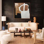 Wabi-Sabi Neutral Abstract Oil Painting Square