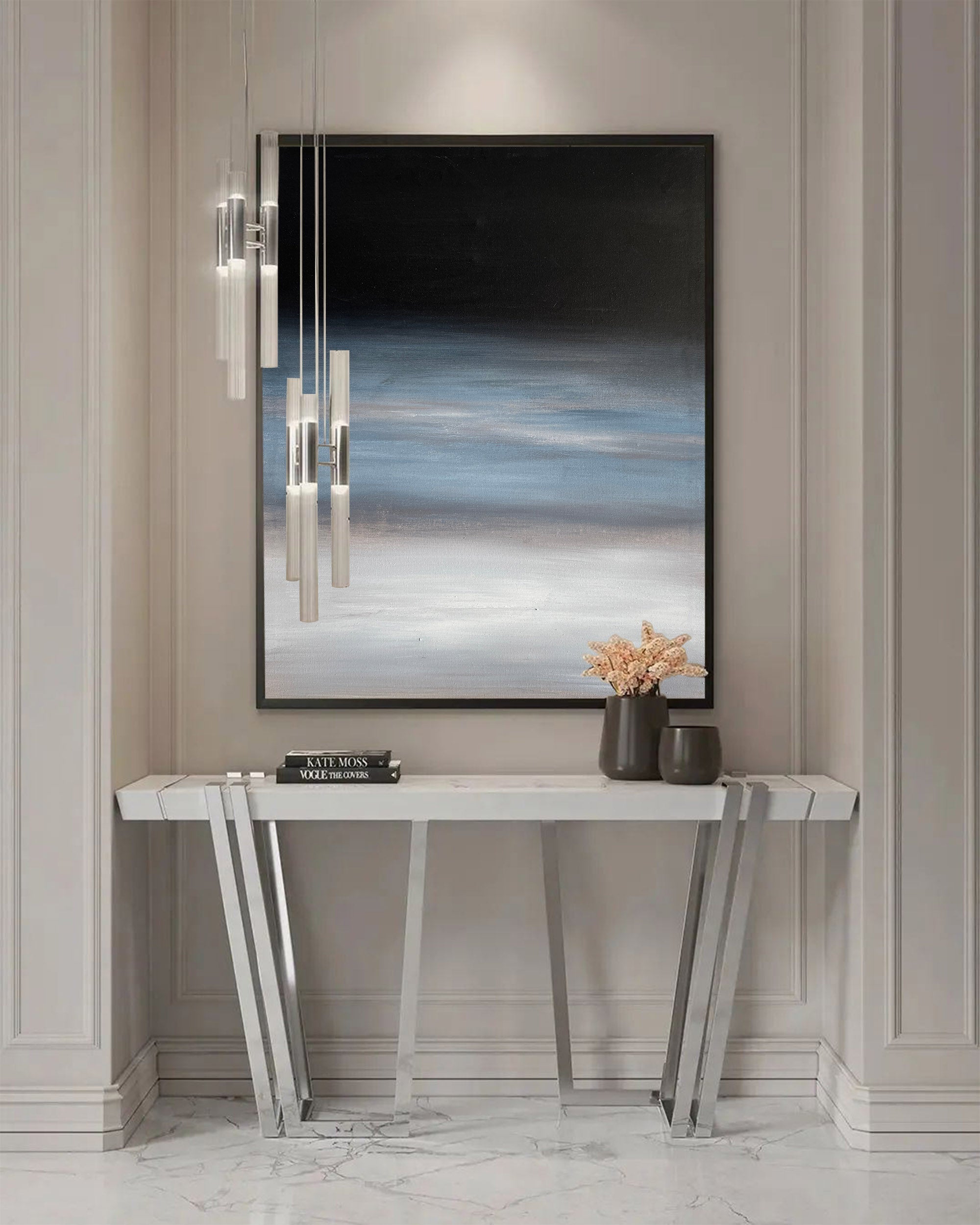 Gradient Abstract Wall Art Vertical Modern