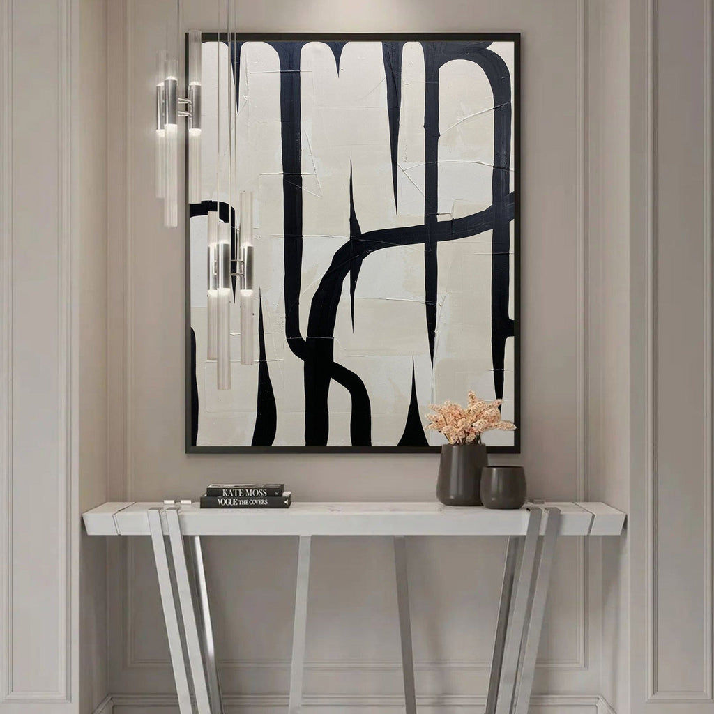 Cracked Texture Abstract Painting Vertical