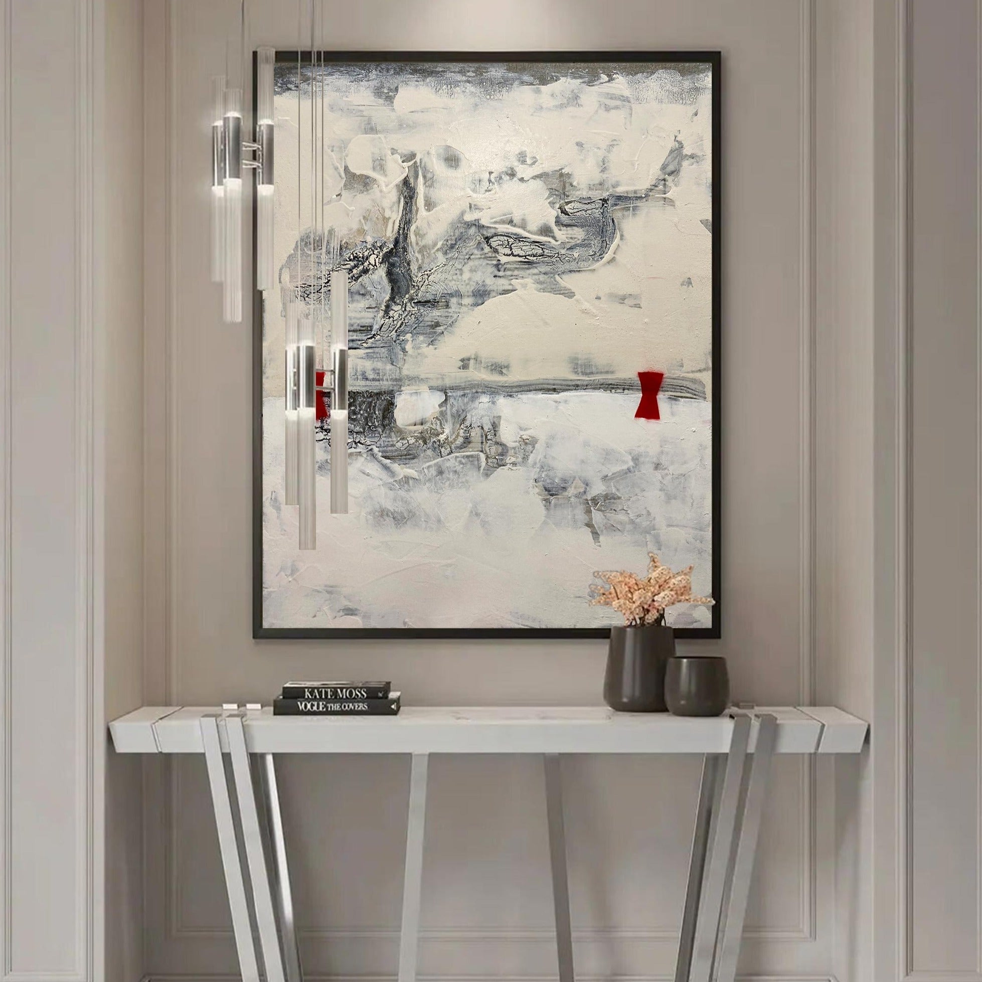 Minimalist Neutral Abstract Oil Painting