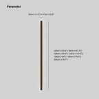 Liora Modern Slim Linear Black LED Wall Lamp