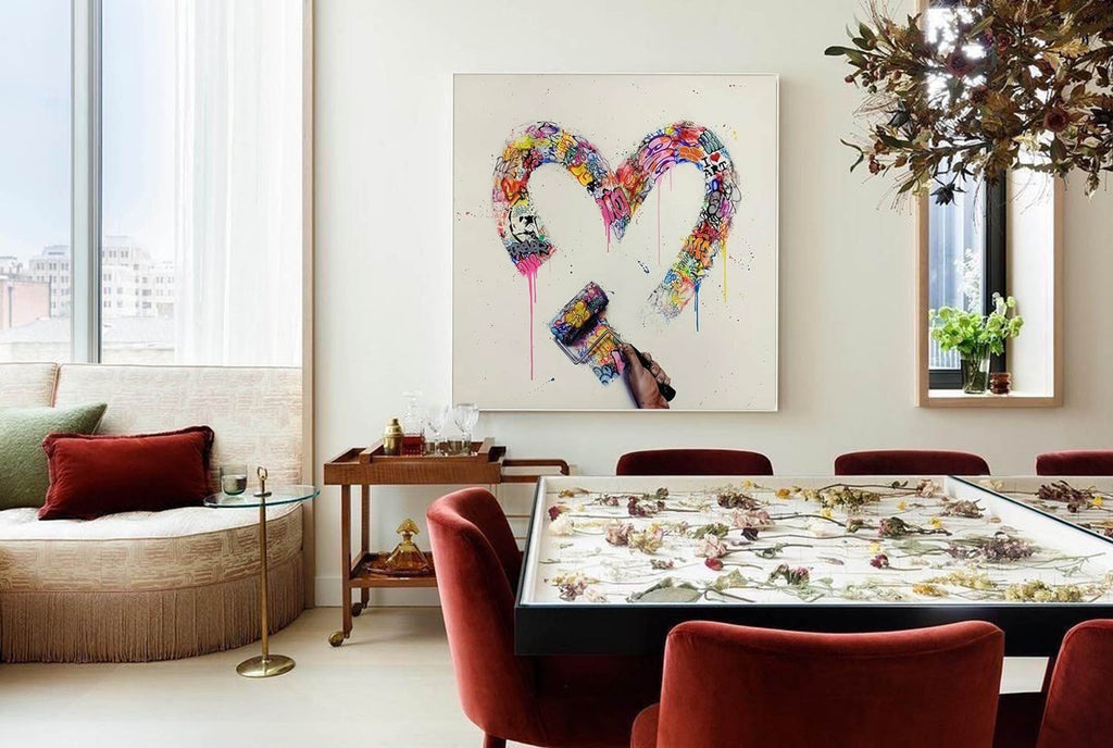Pop Art Graffiti Heart Painting