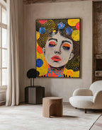 Pop Art Portrait Painting Vibrant Modern Wall Art