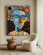 Pop Art Portrait Painting Vibrant Modern Wall Art