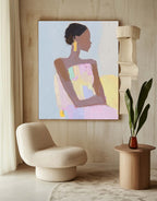 Figurative Painting Serene Woman Modern Wall Art