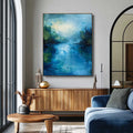 Wall Art Abstract Lake Mountain Landscape
