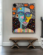 Pop Art Portrait Painting Vibrant Modern Wall Art