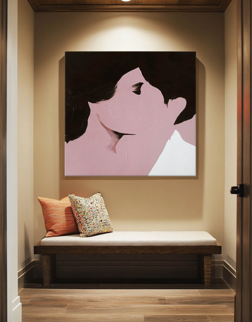 Minimalist Abstract Portrait Intimate Wall Art Elegant
