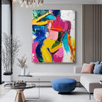 Bold Impasto Female Figure Painting