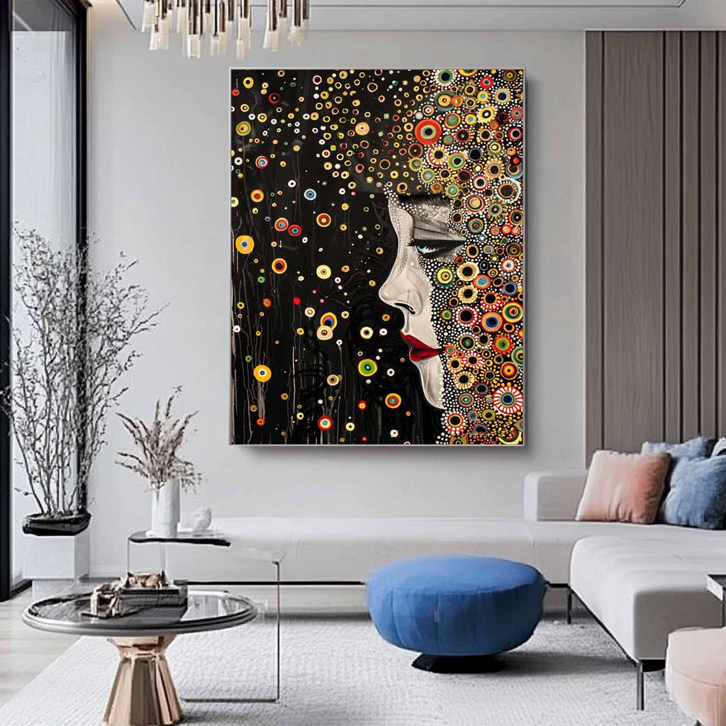 Klimt-Inspired Portrait Painting Luxurious