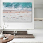 Ocean Wave Beach Scene Oil Painting
