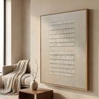 Set Of 2 Grid Texture Diptych Painting