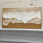Minimalist 3D Textured Landscape Painting Warm Neutral