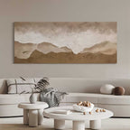 Minimalist 3D Textured Landscape Painting Warm Neutral