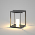 Ray Minimalist Rectangular Metal Solar Outdoor Ground Lamp