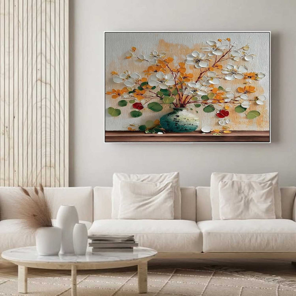 Autumn Floral Bouquet Impasto Painting