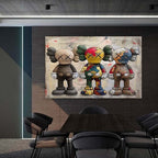 Pop Art Character Trio Oil Painting