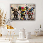Pop Art Character Trio Oil Painting