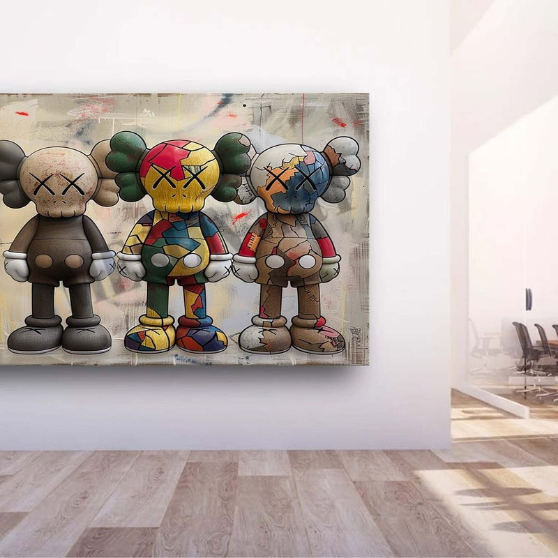 Pop Art Character Trio Oil Painting