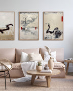 Neutral Abstract Triptych Wall Art Set