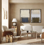 Neutral Abstract Diptych Wall Art Set