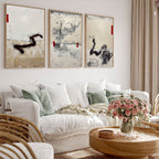 Neutral Abstract Triptych Wall Art Set