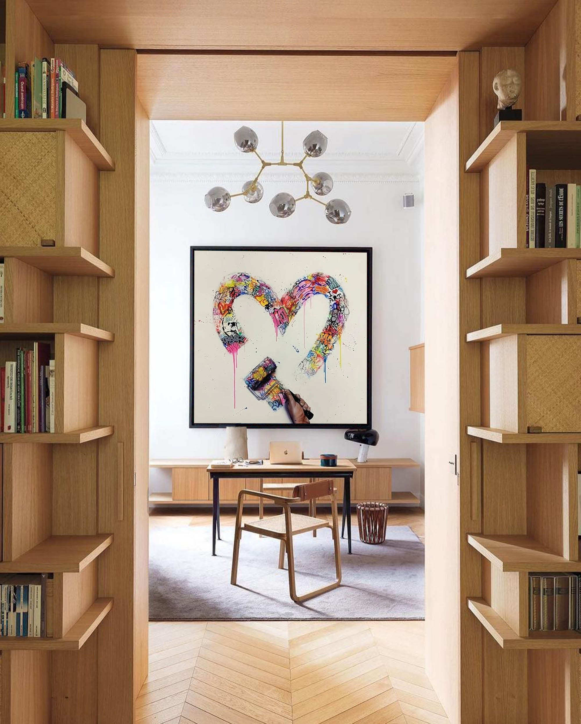 Pop Art Graffiti Heart Painting