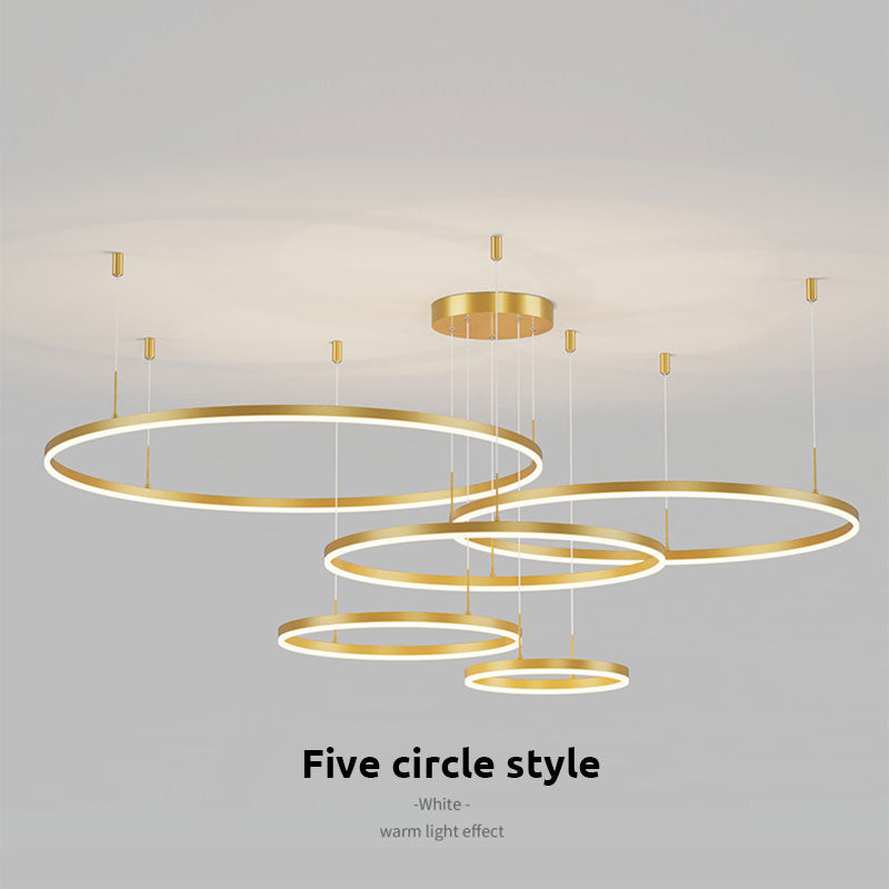 Remi Pendant Light Ring Modern Metal Living Room - 10