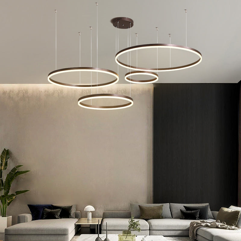 Remi Pendant Light Ring Modern Metal Living Room - 15