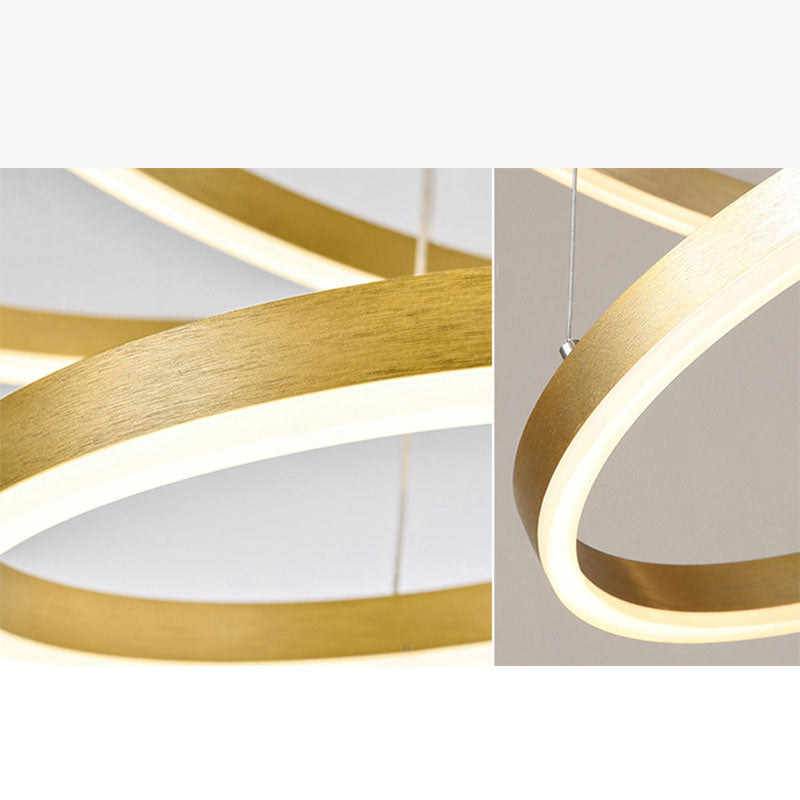Remi Pendant Light Ring Modern Metal Living Room - 24