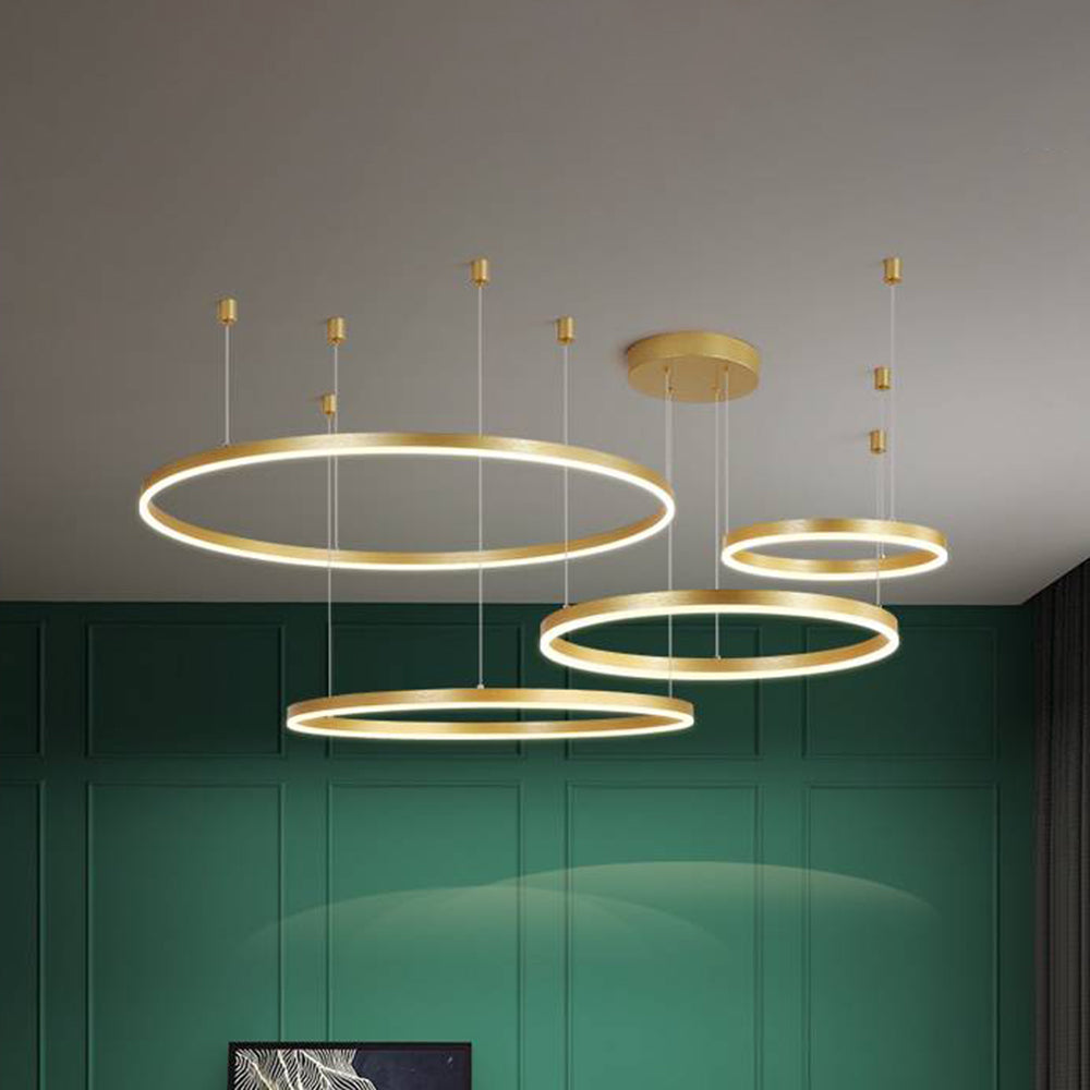 Remi Pendant Light Ring Modern Metal Living Room - 29